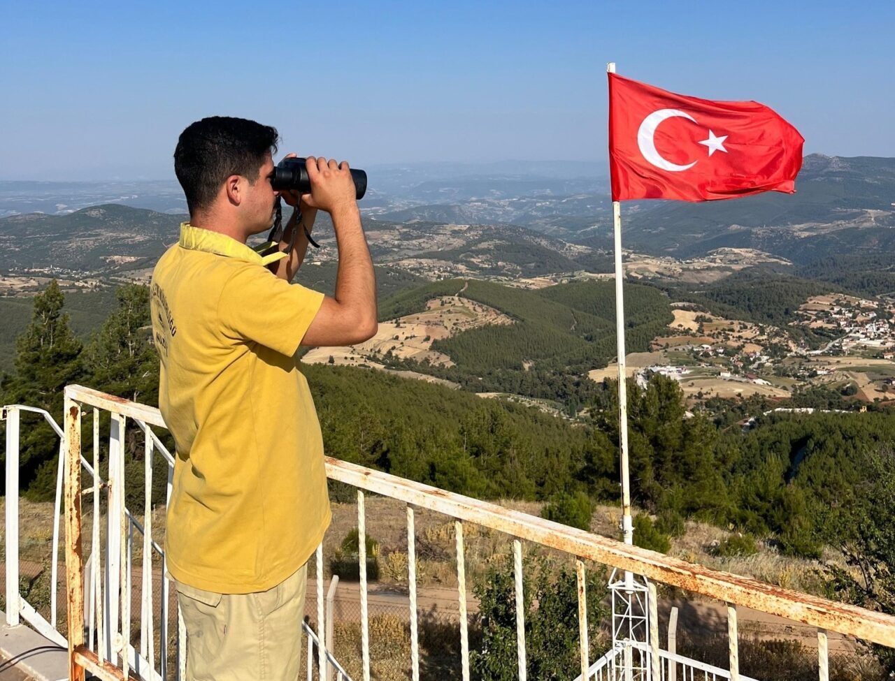 Aydın’ın Bozdoğan ilçesinde yangınlara karşı ormanlarda keşif ve gözetleme faaliyetleri