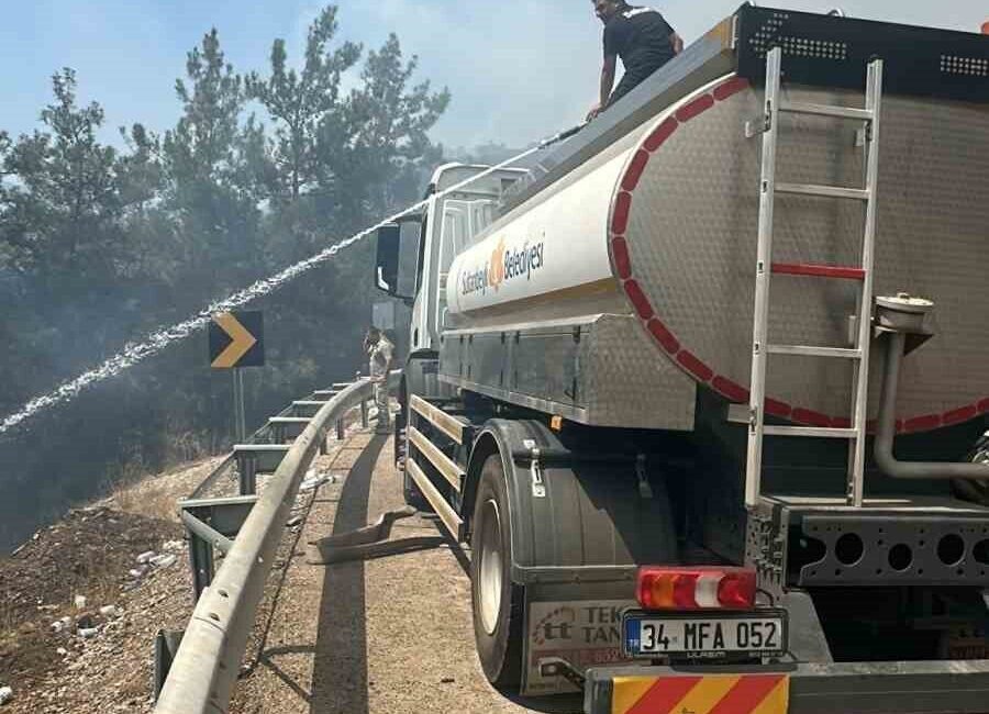 Bursa’da meydana gelen orman yangınlarına müdahale çalışmalarına destek amacıyla Sultanbeyli
