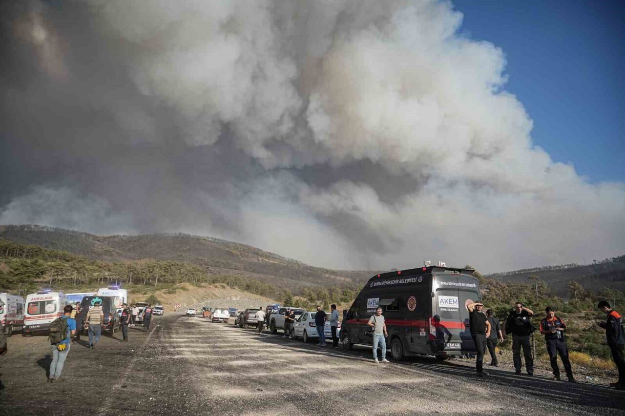 Bursa’da çıkan orman yangınlarına 185 araç ve 568 personelle müdahale