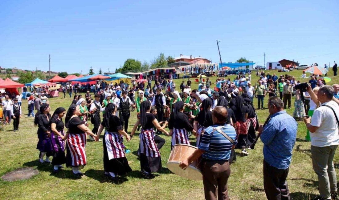 Ordu’nun Kabadüz ilçesindeki 2 bin rakımlı Çambaşı Yaylası Festivali’nde halaylar
