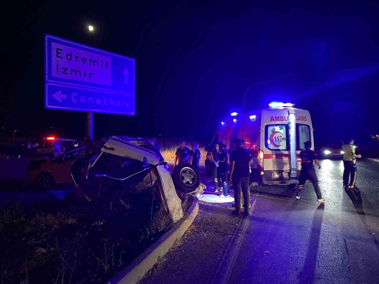 Çanakkale’nin Ayvacık ilçesindeki Assos Kavşağı’nda meydana gelen trafik kazasında 1’i