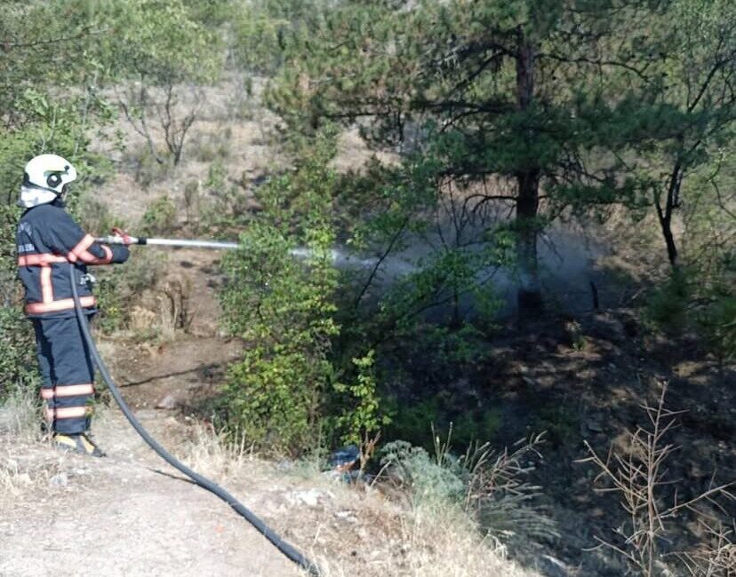 Çankırı’da çıkan ot yangını, itfaiye ekiplerinin müdahalesi ile söndürüldü. Olay,