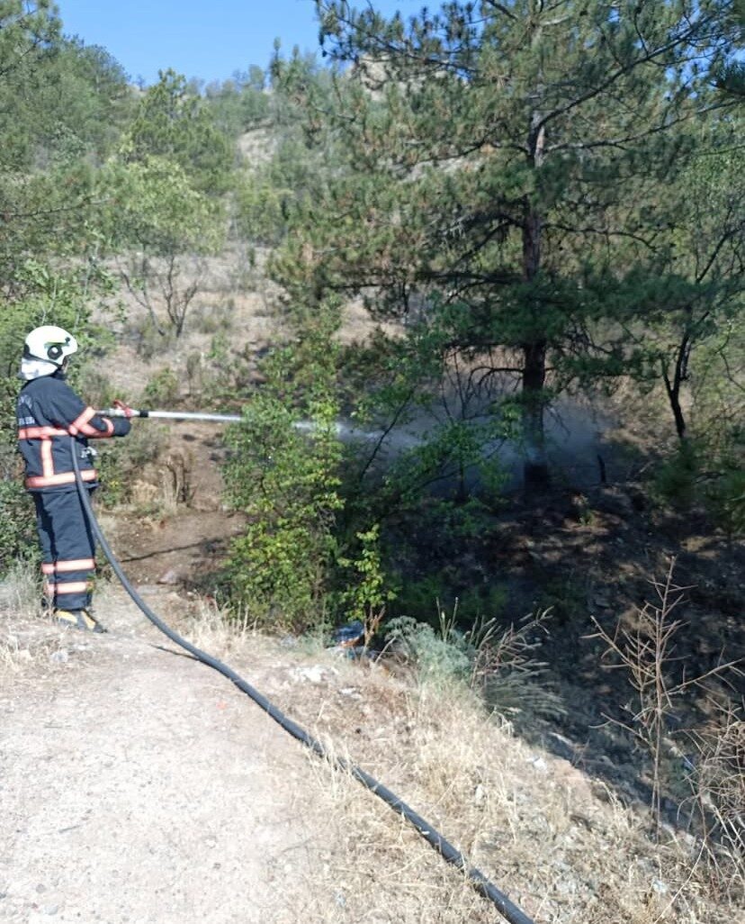 Çankırı’da çıkan ot yangını, itfaiye ekiplerinin müdahalesi ile söndürüldü. Olay,