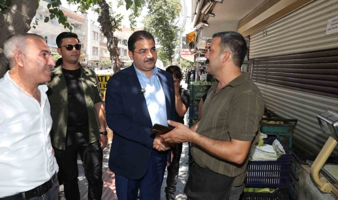 Haliliye Belediye Başkanı Mehmet Canpolat, Devteyşti Mahallesi’nde esnaf ve vatandaşlarla