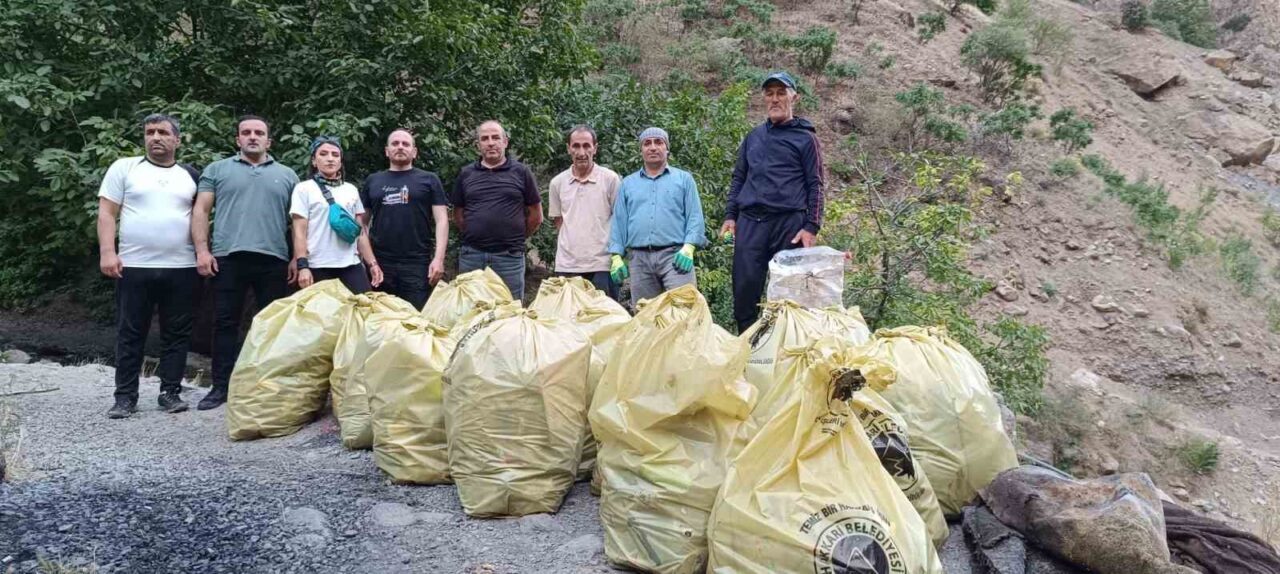 Hakkari’de bir araya gelen gönüllüler, Ava Ore Şelalesi ve çevresinde