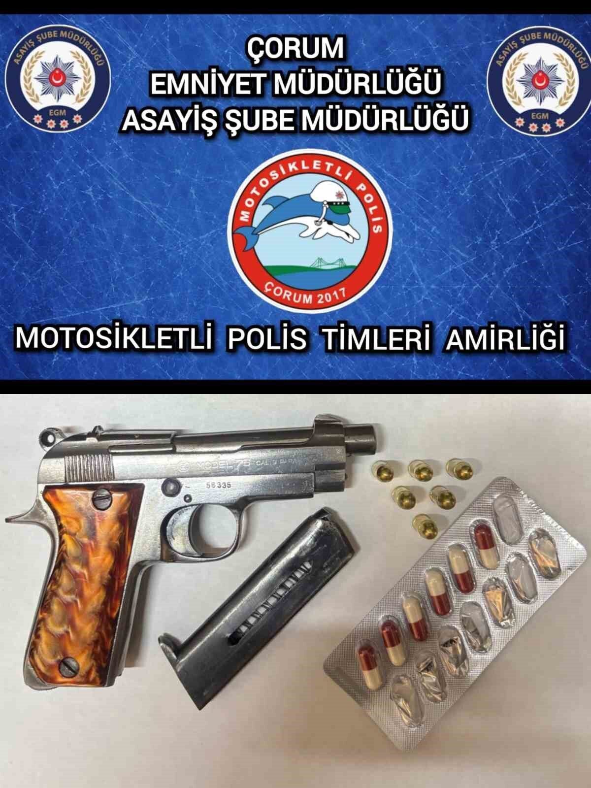 Çorum’da polis ekipleri tarafından yapılan geniş çaplı uygulama ve çalışmalar