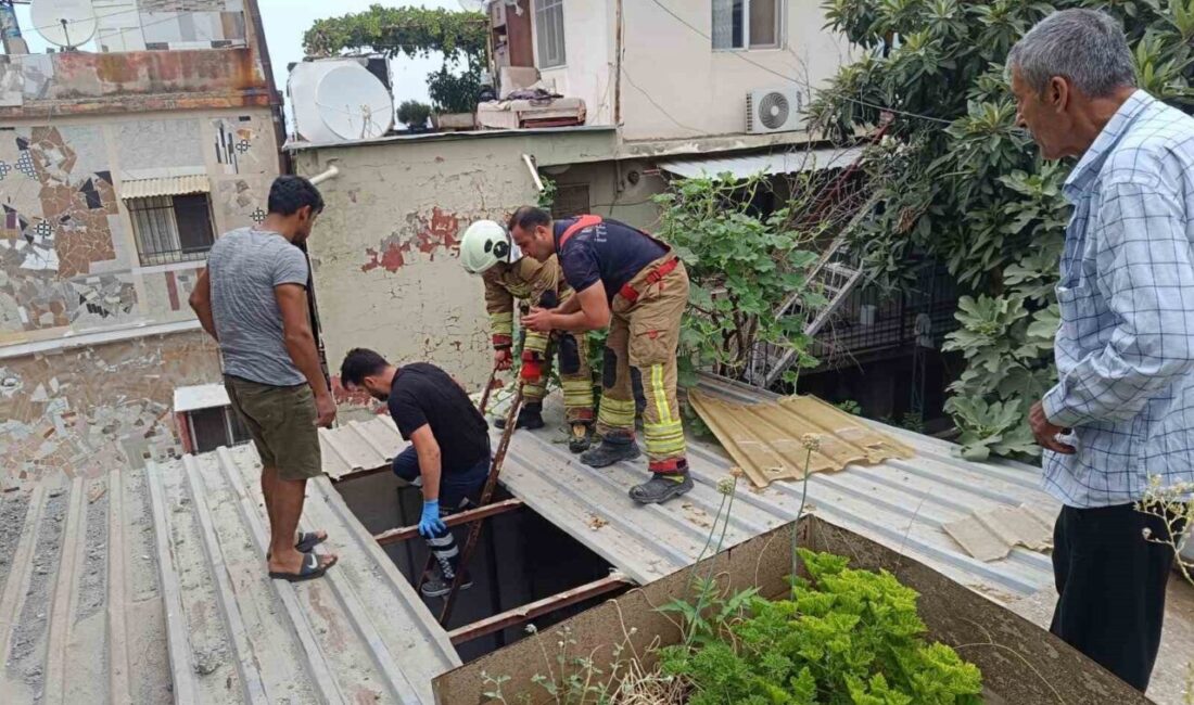 Hatay’da demir saçın çökmesiyle çatıdan düşen kadın yaralı olarak hastaneye