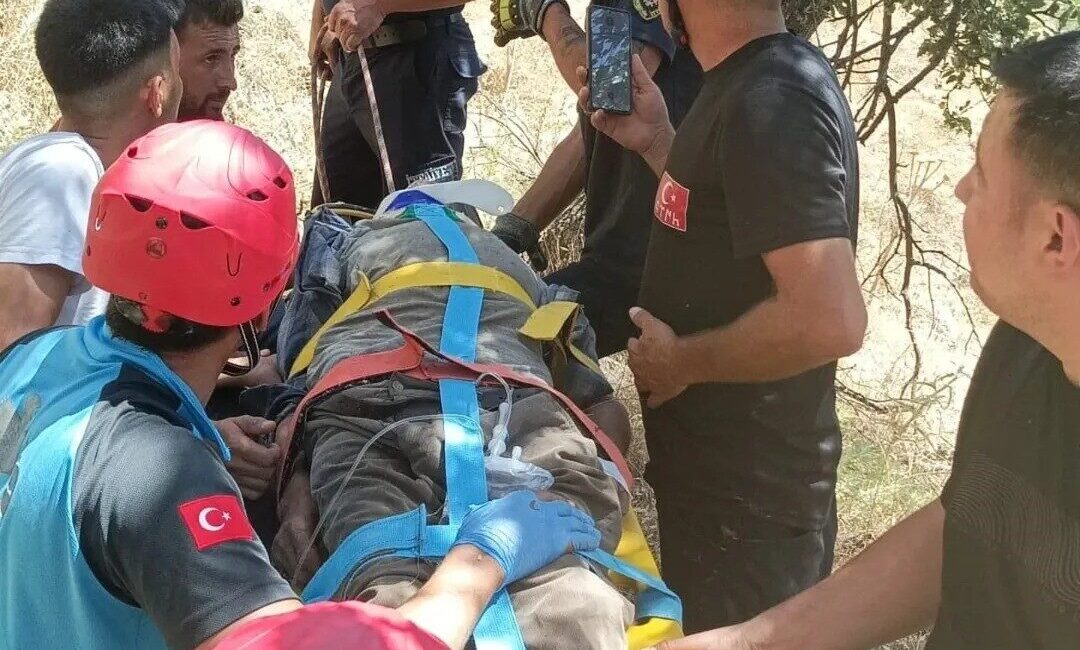 Aydın’ın Kuyucak ilçesinde dere kenarında düşen ve baygın halde bulunan