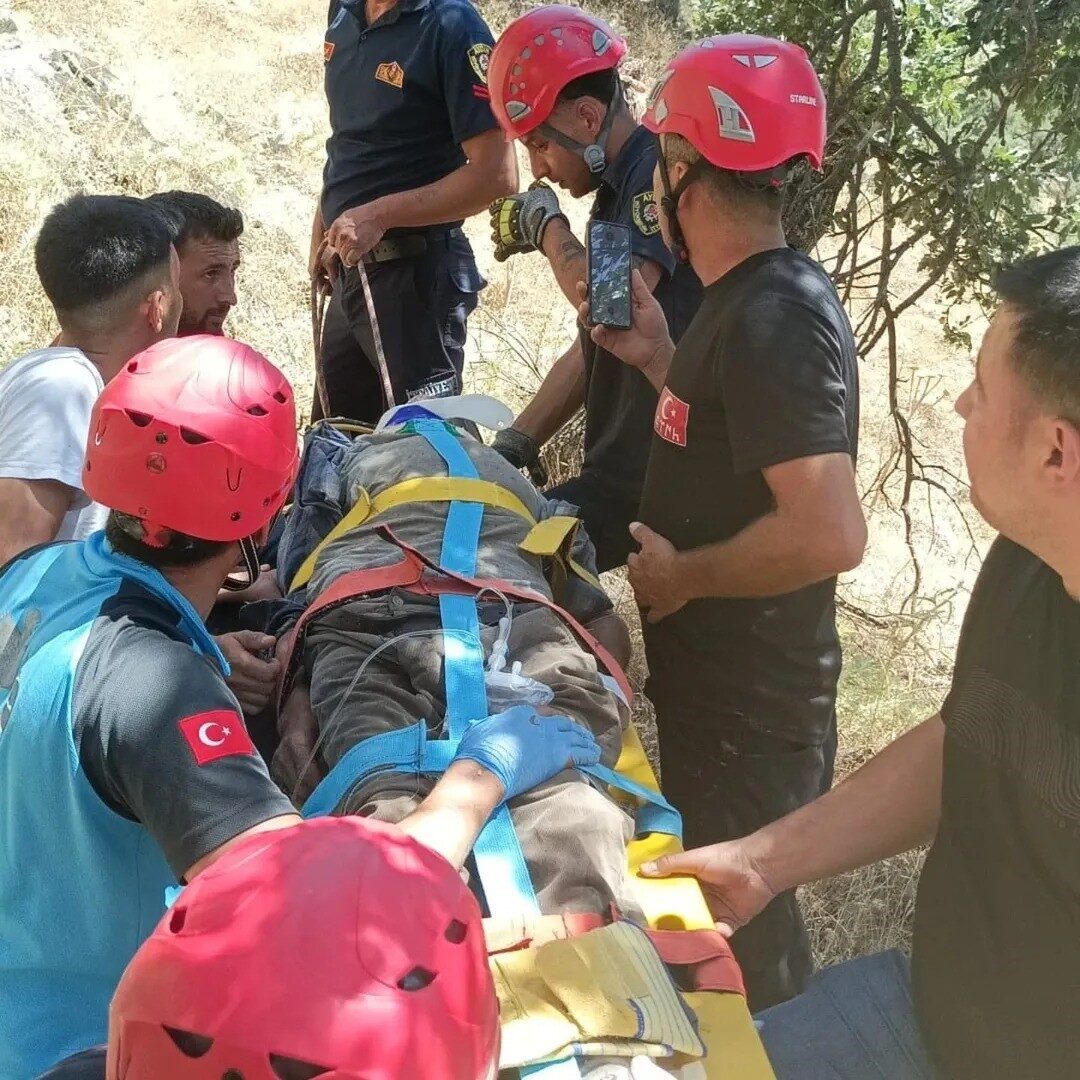 Aydın’ın Kuyucak ilçesinde dere kenarında düşen ve baygın halde bulunan