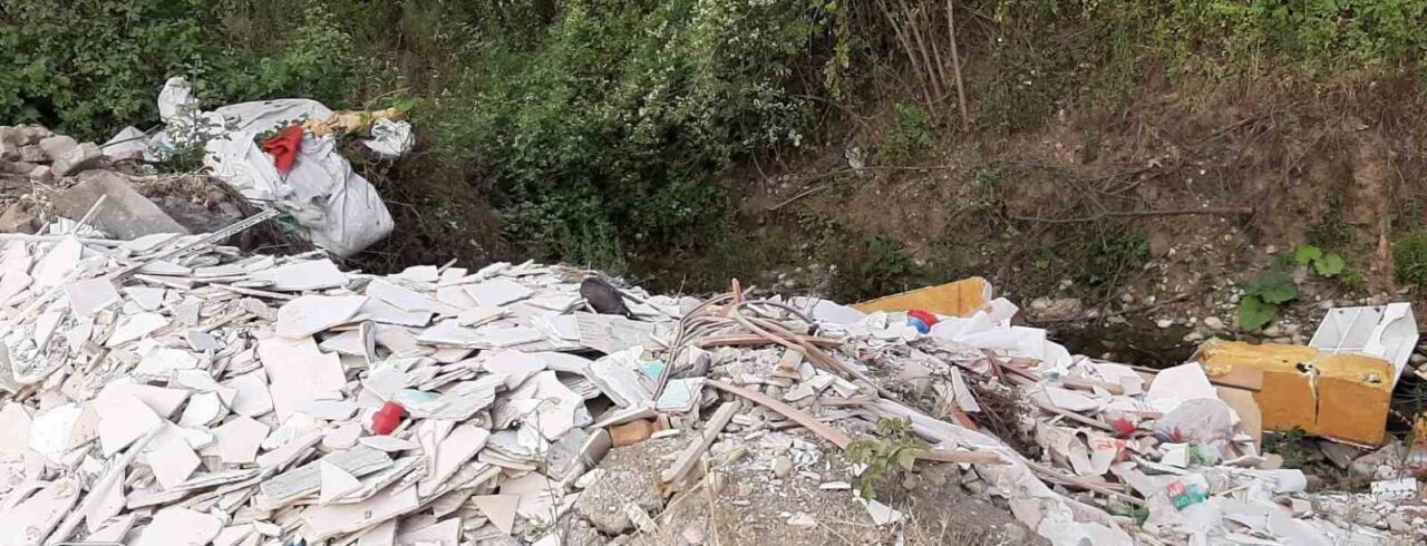 Sakarya’nın Akyazı ilçesinde dere yatağına bırakılan çöpler tepki çekti. Akyazı