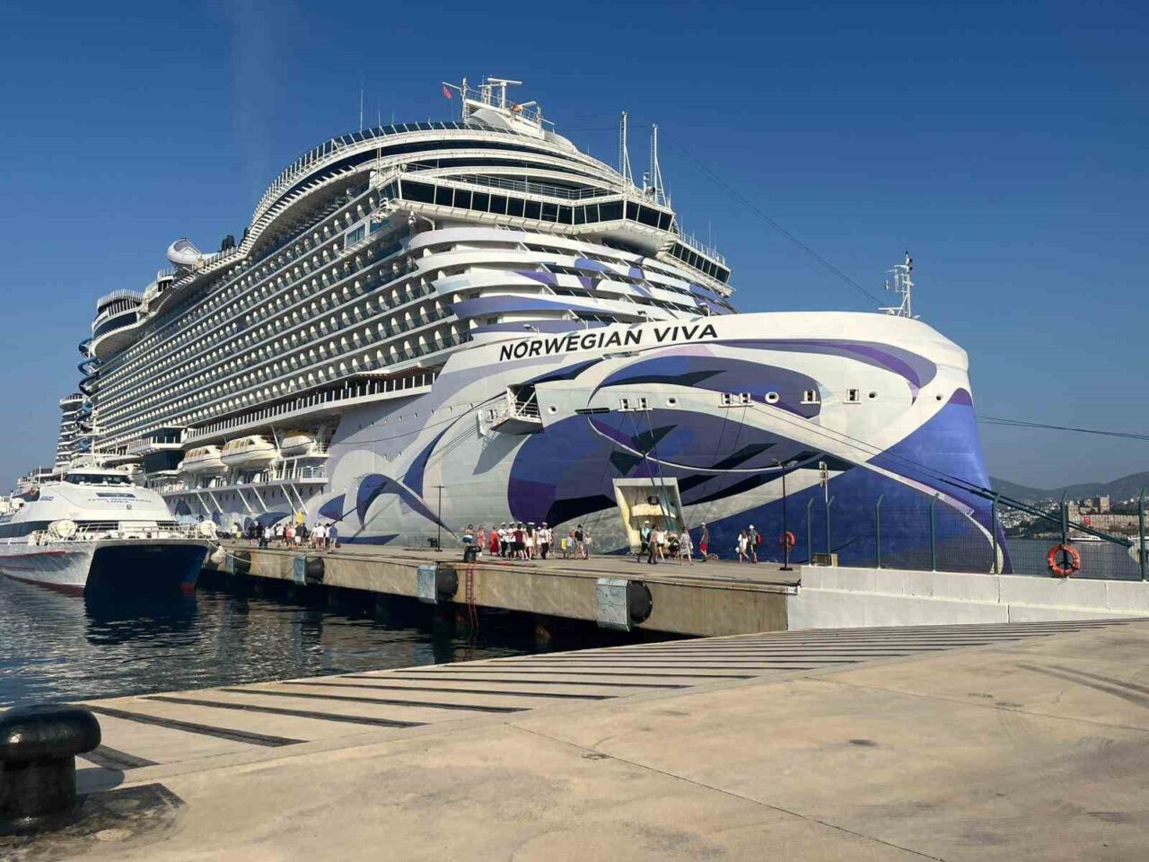 Muğla’nın Bodrum ilçesine gelen Norwegian Viva adlı yolcu gemisi, 3