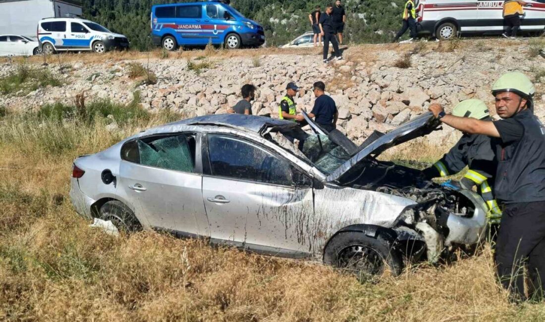 Konya’nın Derebucak ilçesinde tarlaya devrilen otomobildeki aynı aileden 1’i bebek