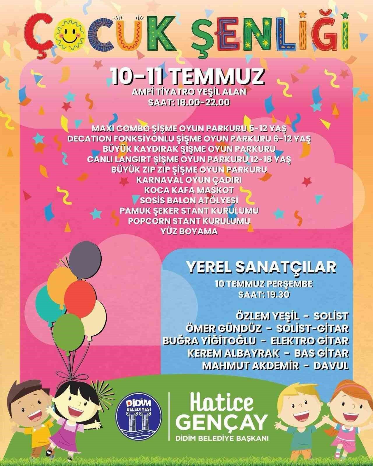 Didim Belediyesi, çocuklara keyifli anlar yaşatmak ve ailelerin birlikte güzel