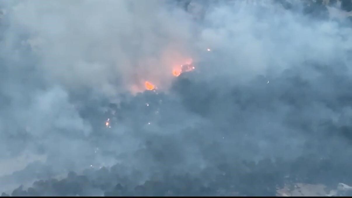 Diyarbakır’ın Lice ilçesinde ziraat arazisinde başlayıp ormanlık alana sıçrayan yangın,