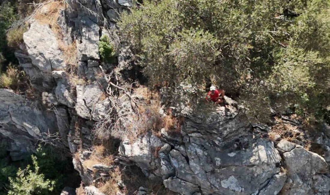 Muğla’nın Marmaris ilçesi İçmeler Mahallesi Kızılkum mevkiinde doğa yürüyüşü yaparken