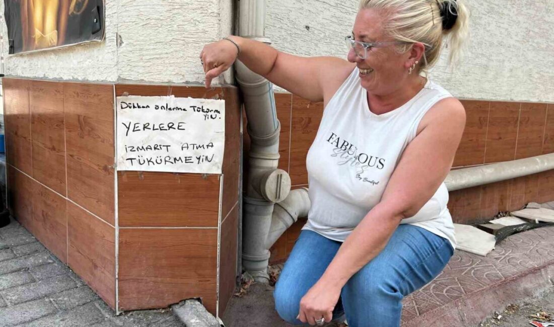 Eskişehir’de dükkanının önüne sürekli balgam ve atık maddeler atılması nedeniyle