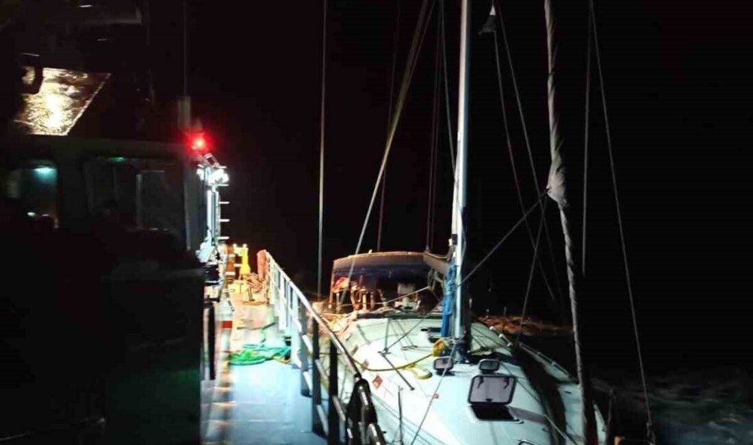 Muğla’nın Köyceğiz Ekincik Koyu açıklarında seyreden ve içinde 6 kişi