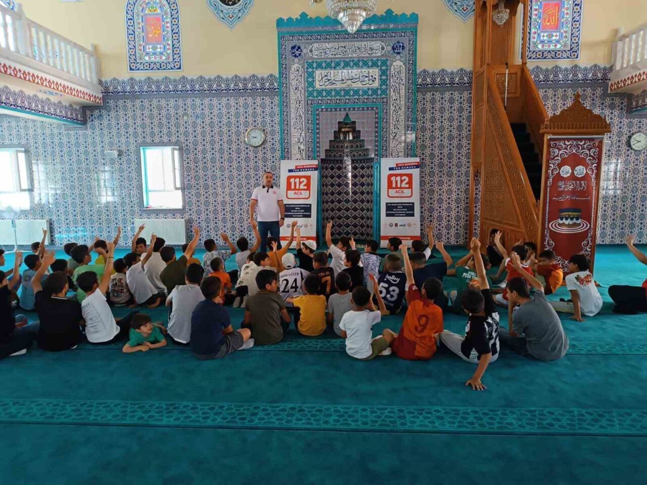 Elazığ’da 112 ekipleri Yaz Kur’an Kursları öğrencilerini bilgilendirildi. 112 Acil