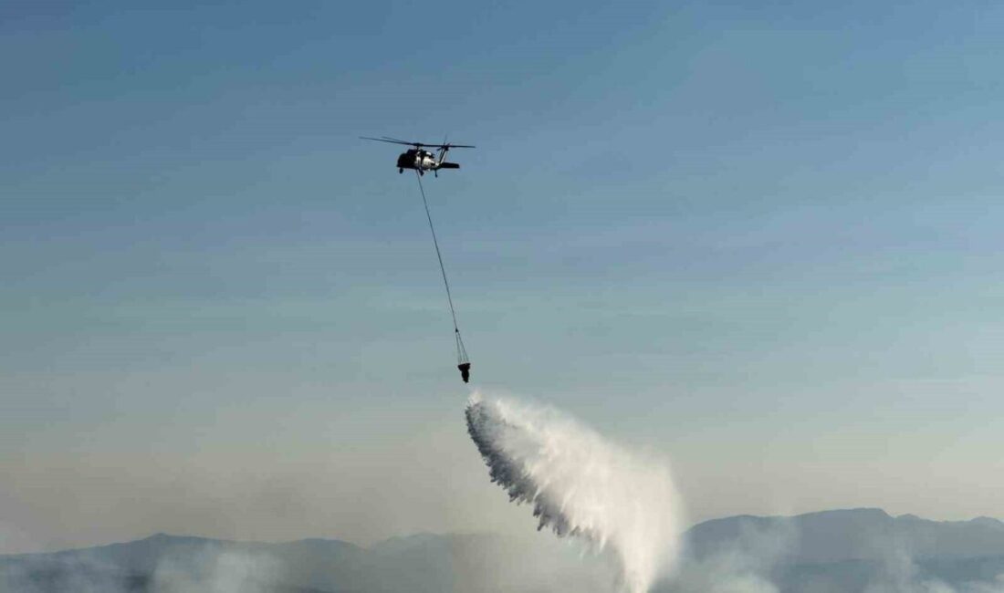 Elazığ’da çıkan örtü yangını, karadan ve havadan müdahale ile söndürüldü.