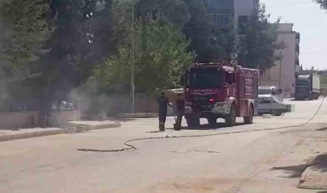 Termometrelerin 45 dereceyi gösterdiği Adıyaman’da elektrik hattı aşırı sıcaklara dayanamadı.