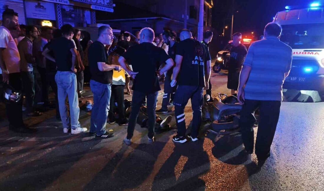 Düzce’de meydana gelen kazada motosiklet, yolun karşısına geçmeye çalışan ve