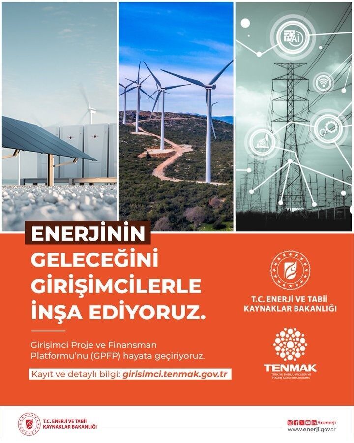 Enerji ve Tabii Kaynaklar Bakanlığı enerji girişimcilerine yönelik yaptığı paylaşımda,