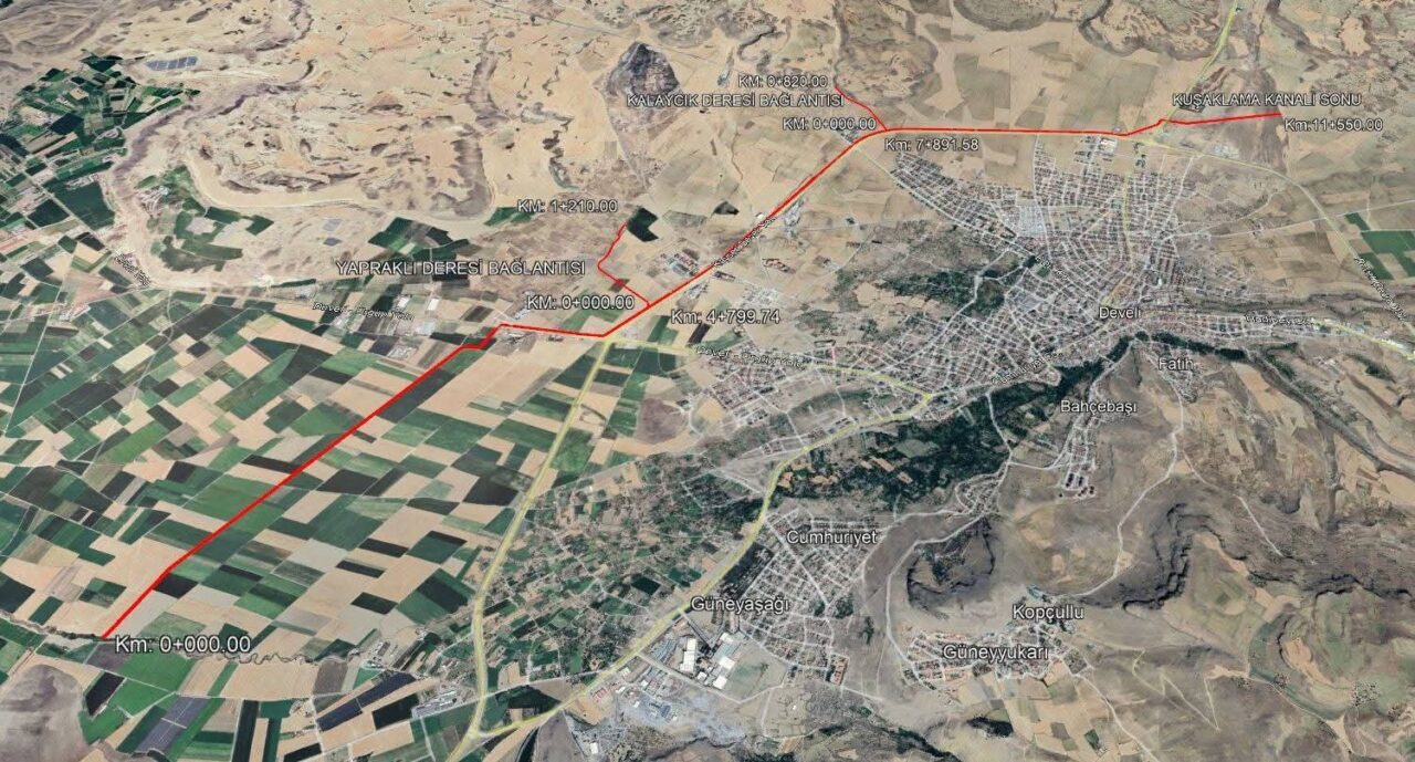 DSİ tarafından ihalesi yapılan ve Develi ilçesi için hayati önem