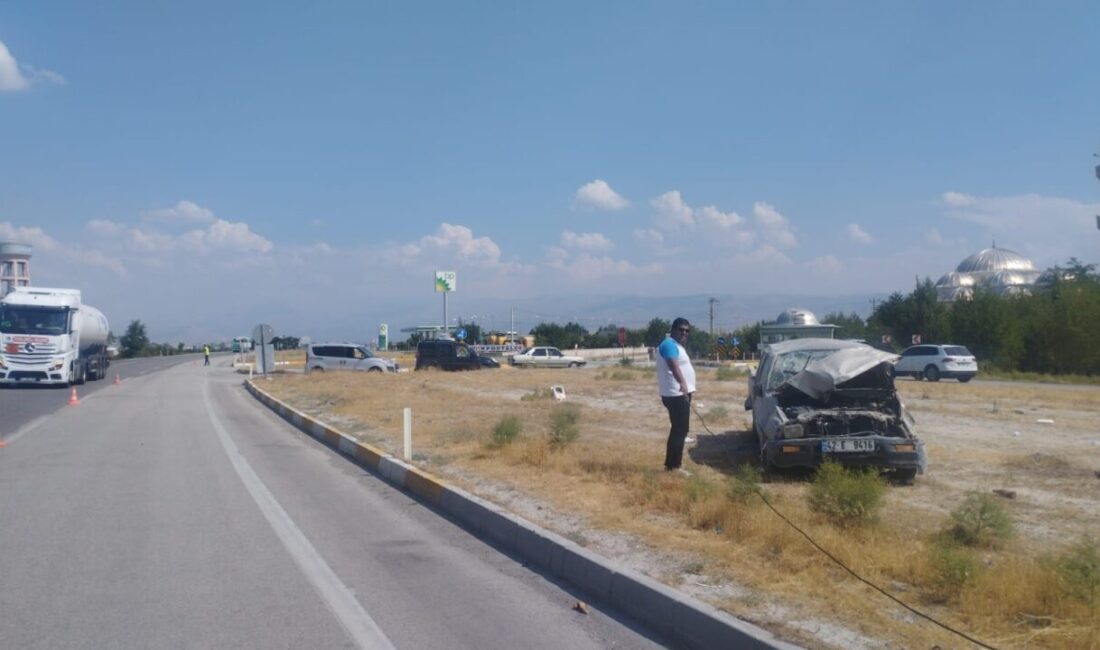Konya’nın Ereğli ilçesinde kontrolden çıkan kamyonetin takla atması sonucu meydana