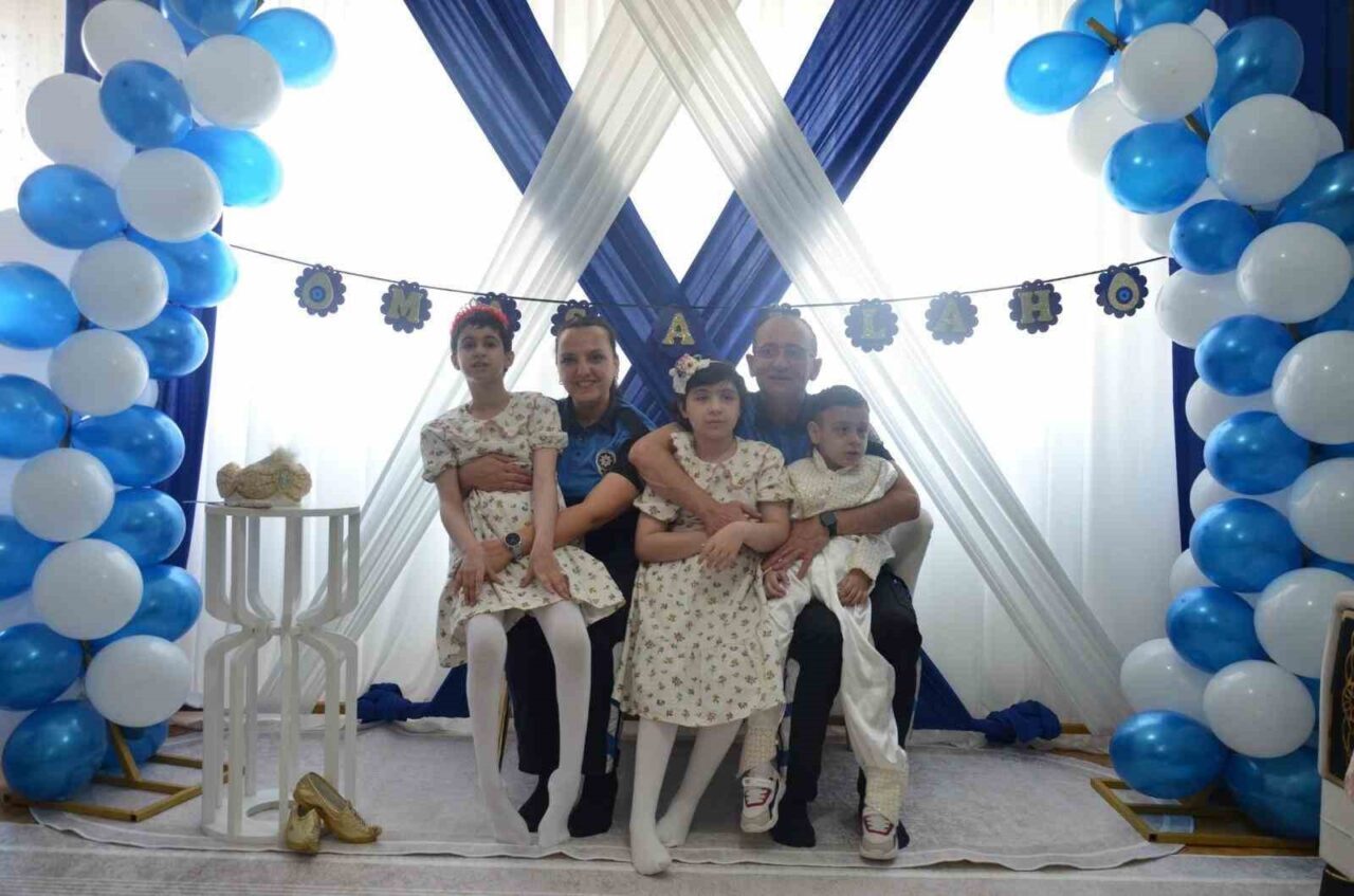 Erzurum’da polis ekipleri örnek bir davranışın altına imza atarak, engelli