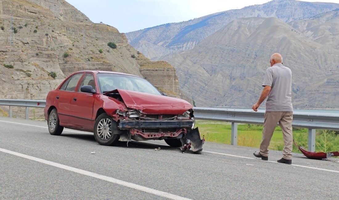 Erzurum’un Uzundere ilçesinde bulunan Pirinkayalar Tüneli girişinde sabah saatlerinde trafik