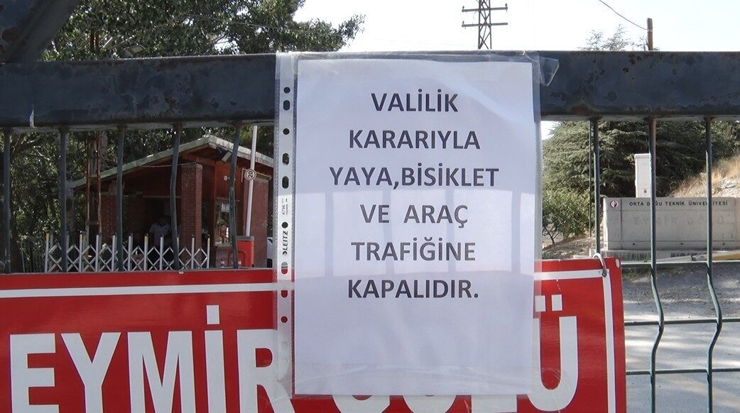 Ankara’da bulunan Eymir Gölün’deki yangının kontrol altına alınmasının ardından, Ankara