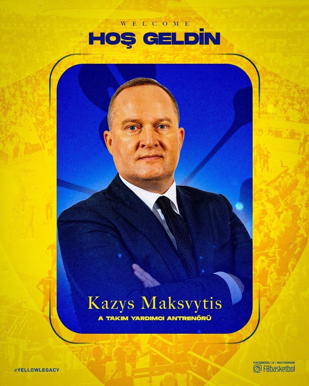 Litvanyalı antrenör Kazys Maksvytis, Fenerbahçe Erkek Basketbol Takımı Başantrenörü Sarunas