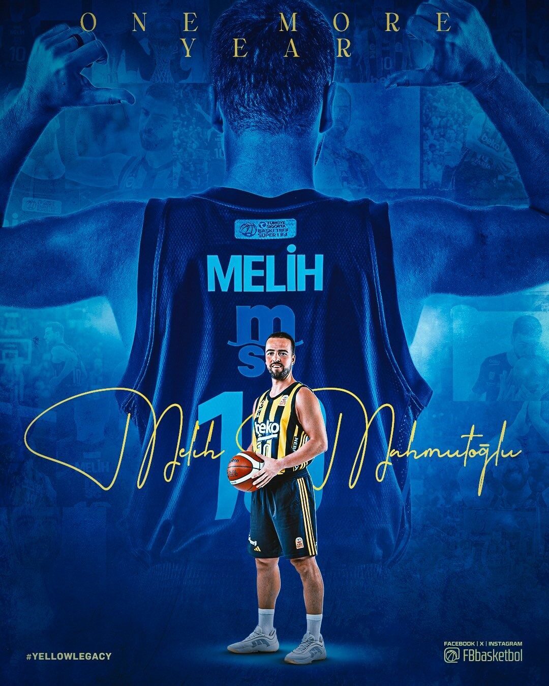Fenerbahçe Erkek Basketbol Takımı, Kaptan Melih Mahmutoğlu’nun sözleşmesinin 1 yıl