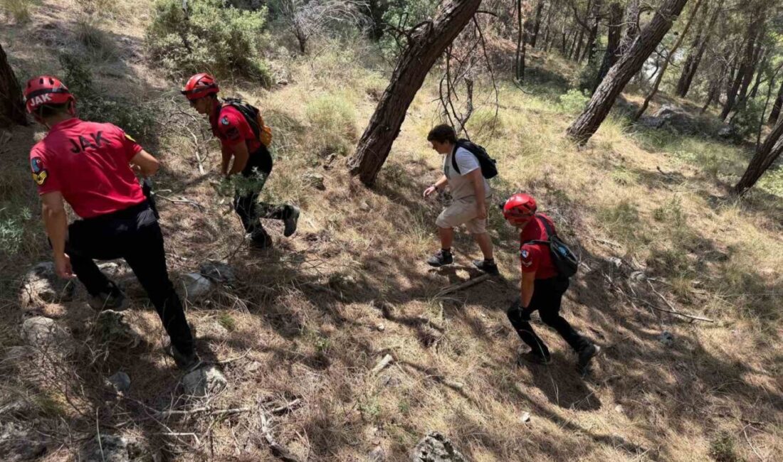Fethiye’de ormanlık alanda kaybolan Rus turist, ekiplerin hızlı müdahalesiyle bulundu.