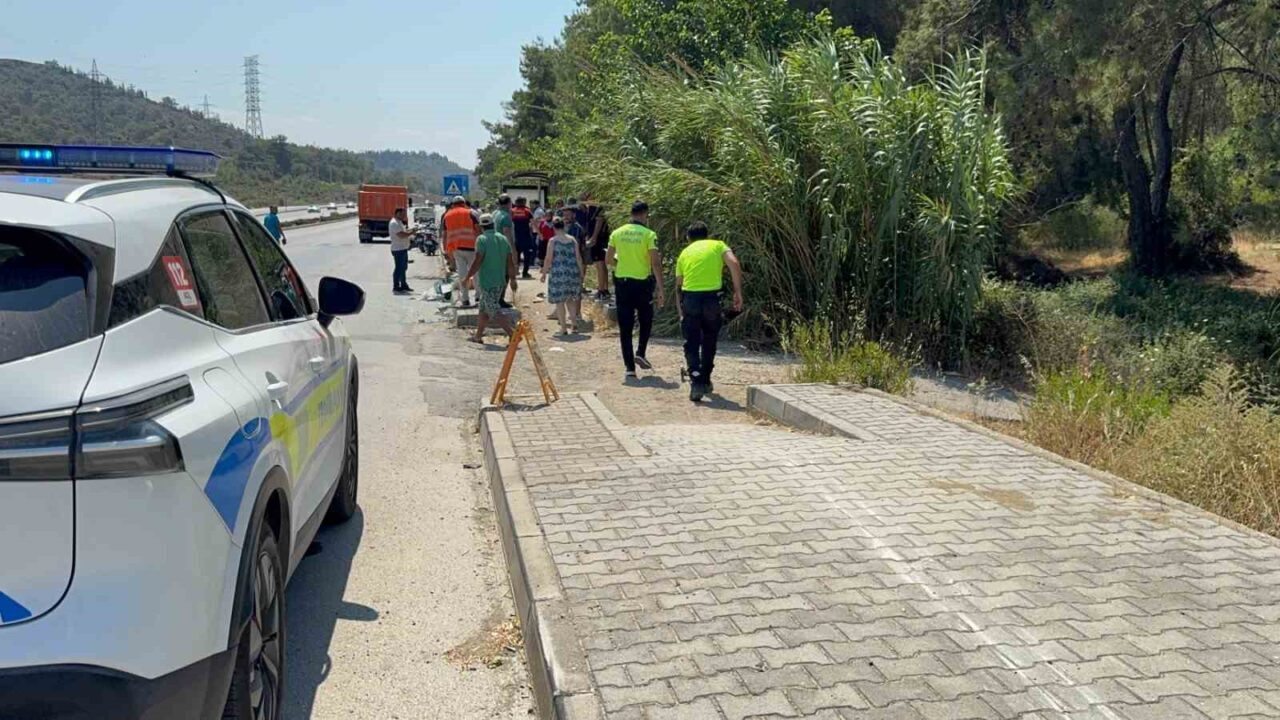Muğla’nın Fethiye ilçesinde meydana gelen tek taraflı trafik kazasında 1’i