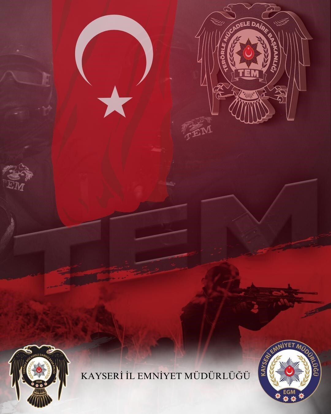 Kayseri İl Emniyet Müdürlüğü ekiplerince yapılan çalışmalarda; hakkında ’FETÖ/PDY Silahlı