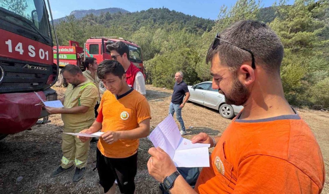 Karabük’teki orman yangınına günlerce müdahale eden personellere gençler teşekkür mektupları