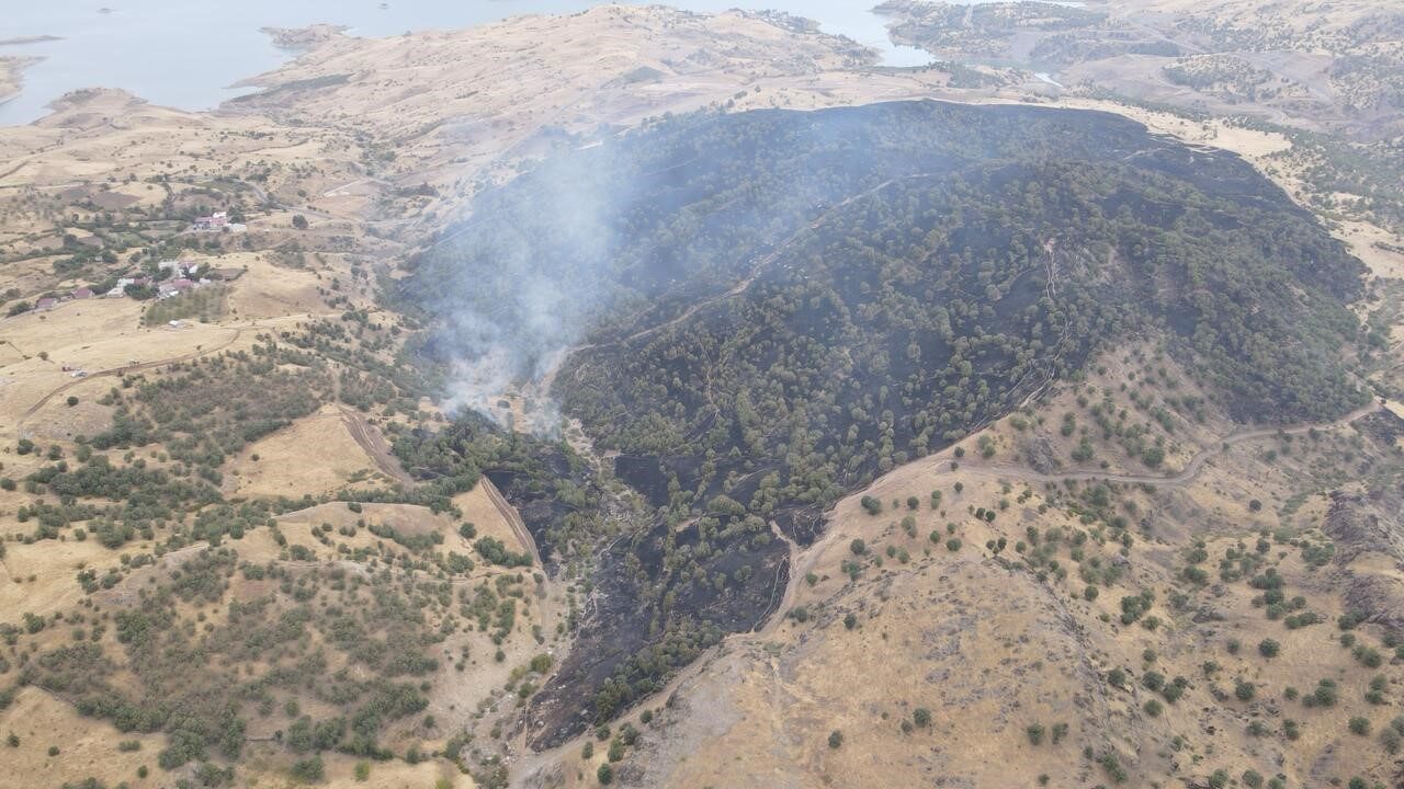 Adıyaman’ın Gerger ilçesinde çıkan orman yangını, ekiplerin yoğun müdahalesi sonucu