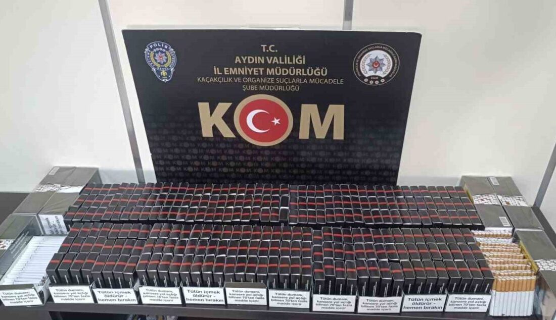 Aydın’ın İncirliova ilçesinde bir iş yerine düzenlenen kaçakçılık operasyonunda 5