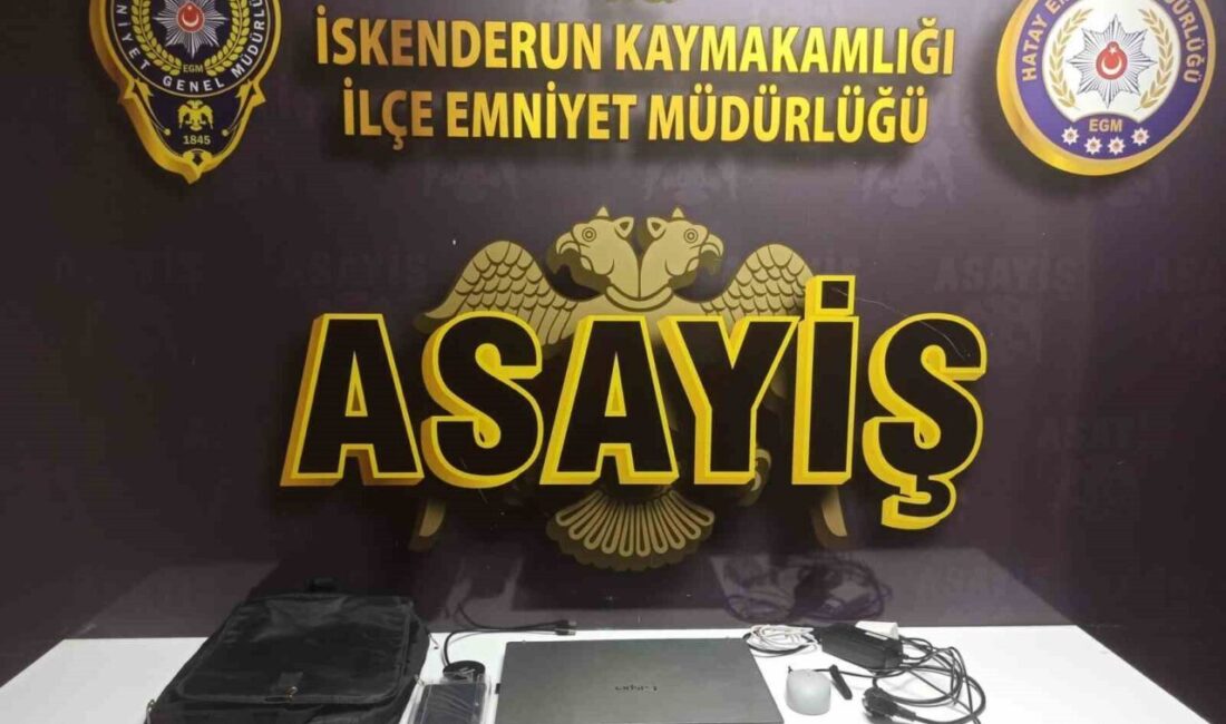 Hatay’ın İskenderun ilçesinde işyerinden hırsızlık yapan 3 şüpheli, polis ekiplerinin