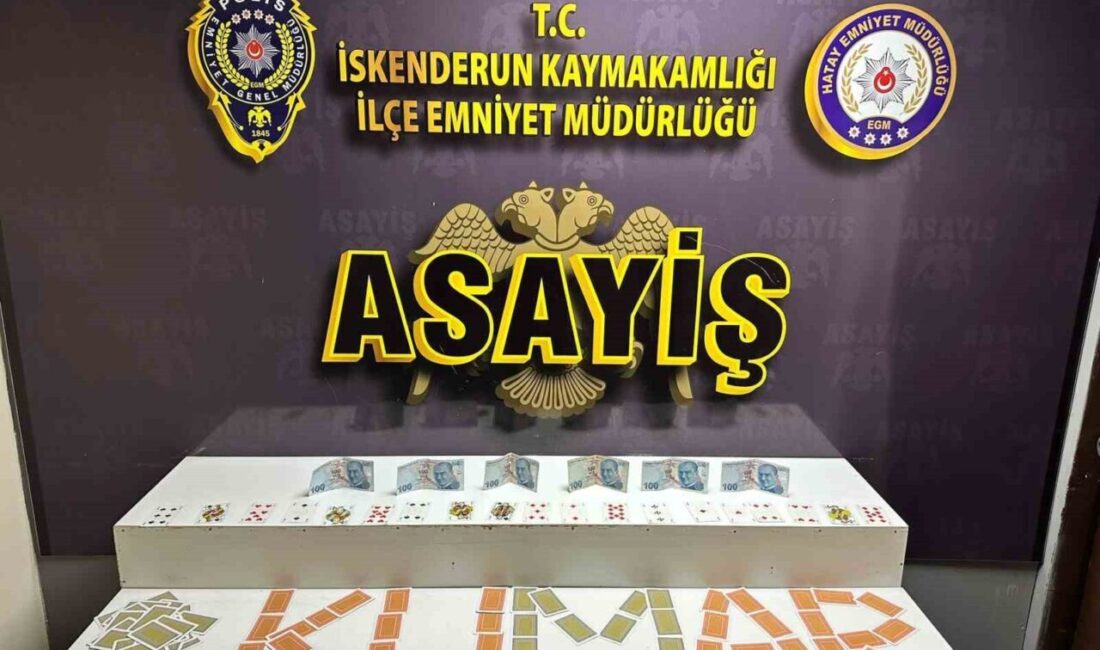 Hatay’ın İskenderun ilçesinde kumar oynarken suçüstü yakalanan 4 şahsa toplamda