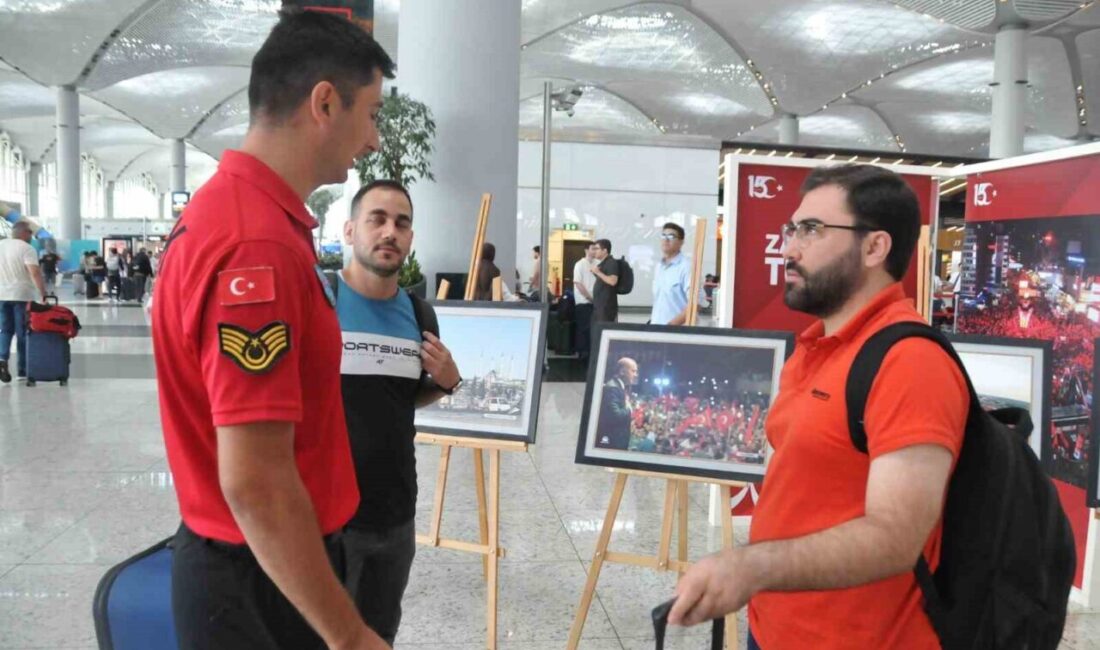 İstanbul Havalimanı’nda açılan Zaferin adı Türkiye adlı sergiye yerli ve