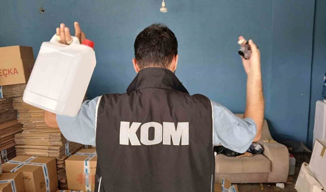 İzmir’de sahte içki depolarına düzenlenen operasyonda 5 milyon TL değerinde