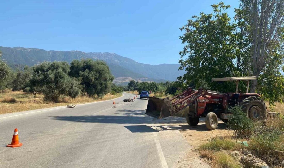 İzmir’in Ödemiş ilçesinde motosiklet ile traktörün karıştığı kazada bir kişi