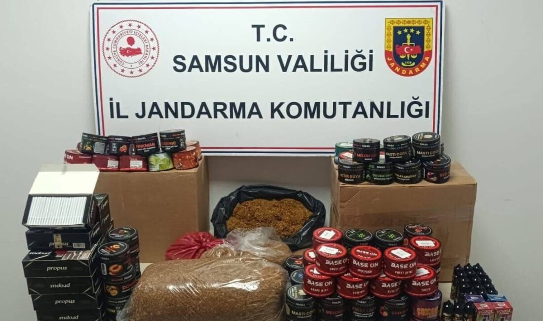 Samsun’un Atakum ilçesinde jandarma ekiplerinin düzenlediği operasyonda çok sayıda kaçak