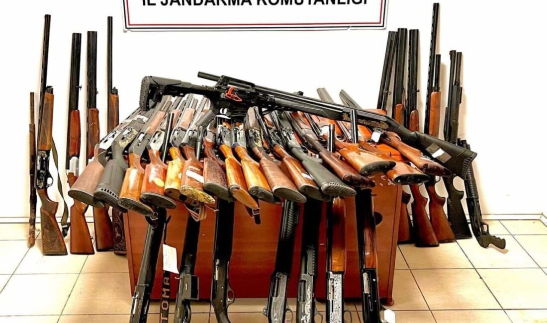 Samsun’da jandarma ekipleri tarafından düzenlenen silah operasyonunda 37 adet tüfek