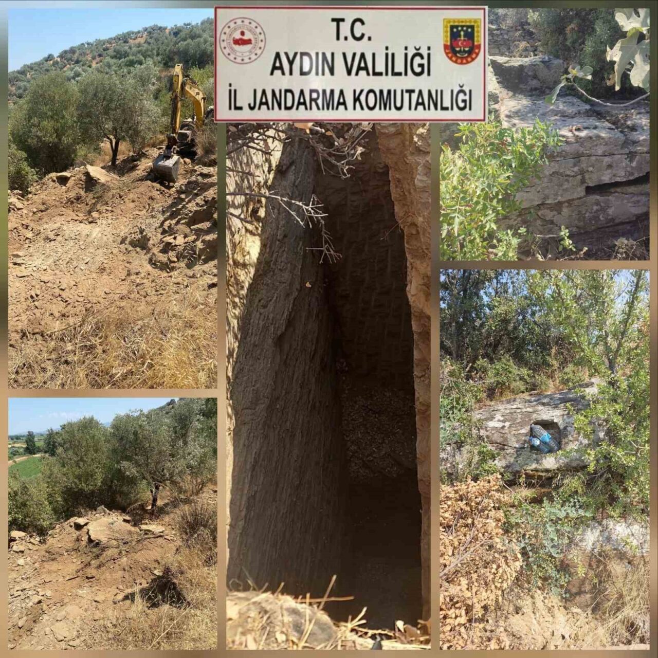 Aydın’ın Söke ilçesinde sit alanı içerisinde iş makinesi ile kaçak