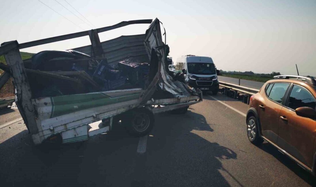 Bursa’nın Karacabey ilçesinde bir kamyonetin kamyona arkadan çarpması sonucu bir