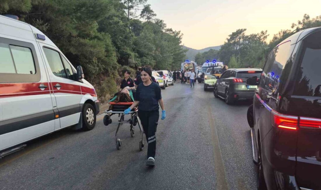 Muğla’nın Bodrum ilçesinde kamyonetle otomobilin kafa kafaya çarpıştığı trafik kazasında