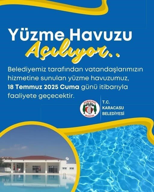 Karacasu Belediyesi tarafından hizmete sunulan yüzme havuzu bugün vatandaşların hizmetine